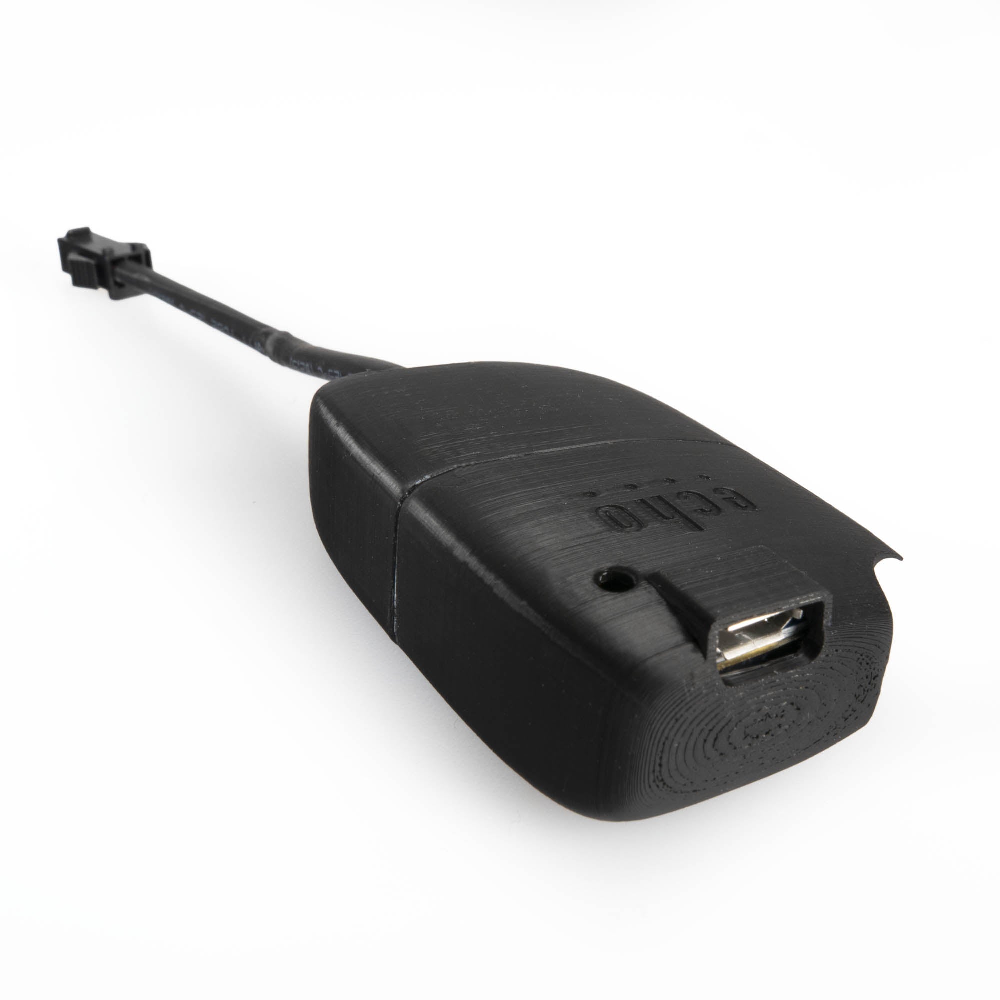 Close up charging point of replacement battery