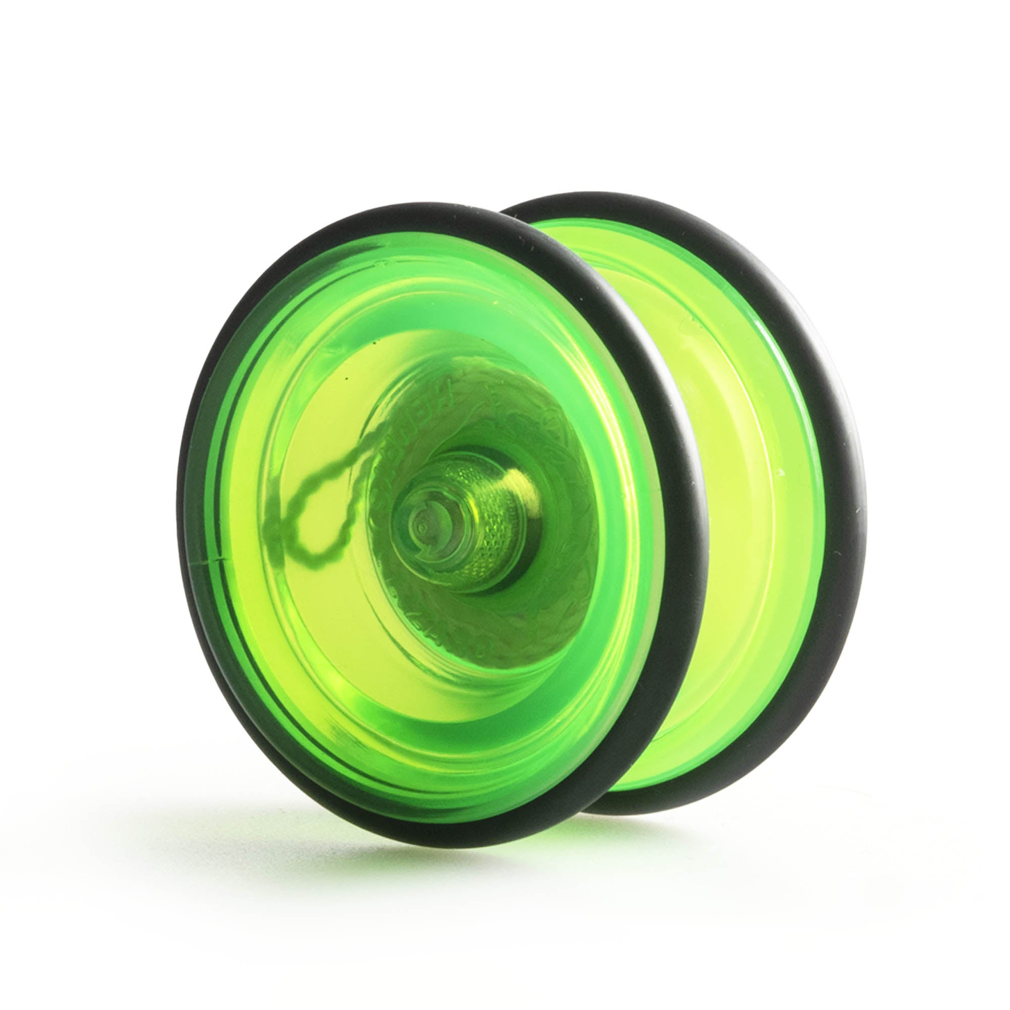 Henry's lizard yo-yo in green at angle