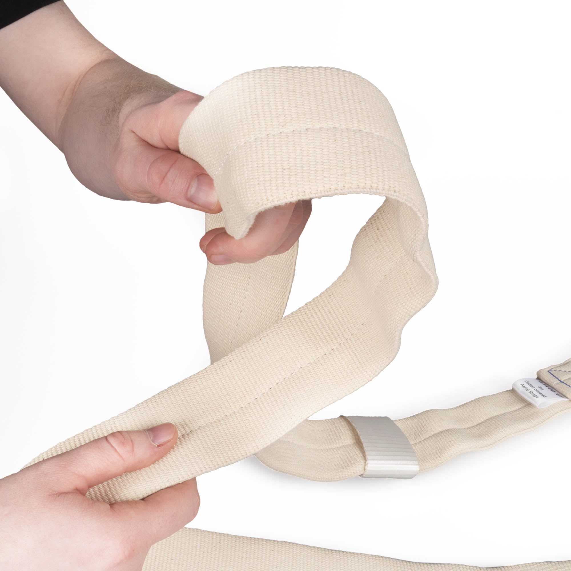 Prodigy cotton covered aerial strap folded showing texture