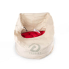 Red aerial silk in eco bag
