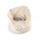 Silver aerial silk in eco bag