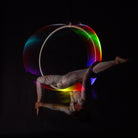 Action shot on glowing hoop
