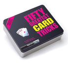 front of 50 card tricks tin