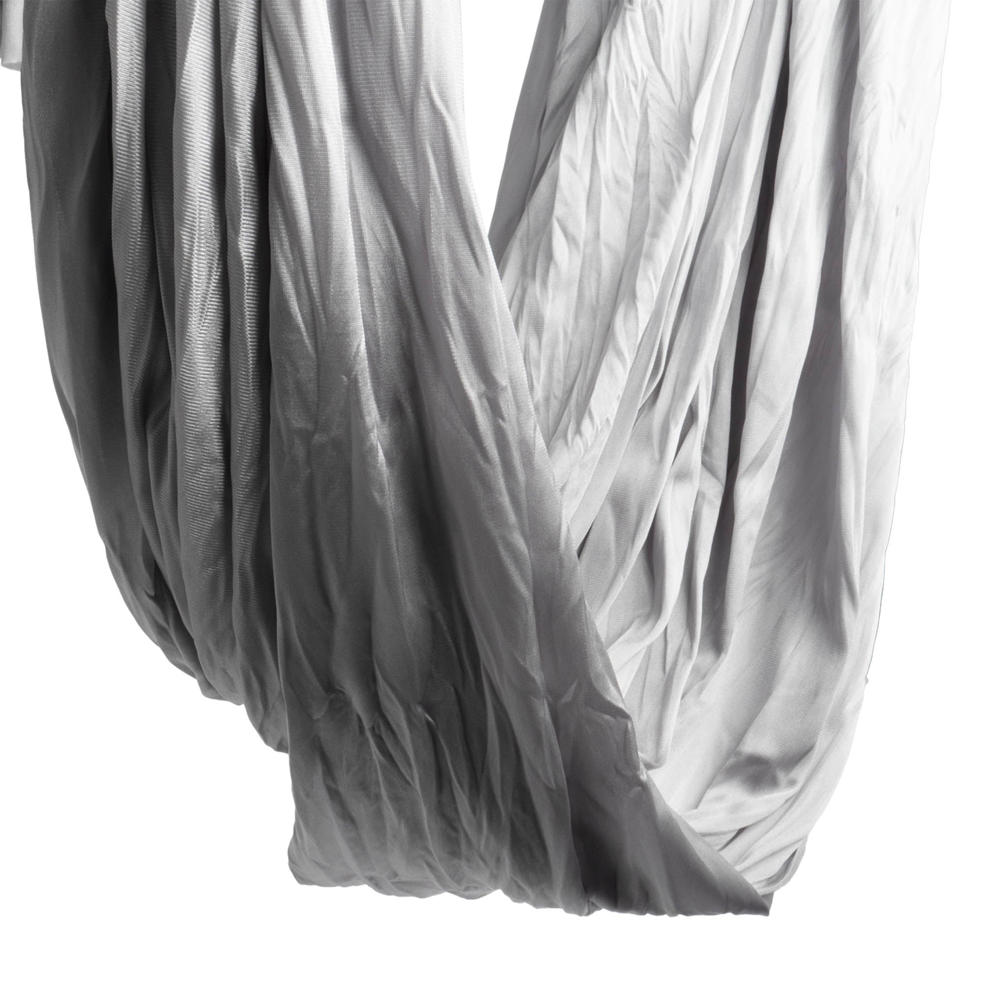 Prodigy 6m aerial yoga hammock in silver close up 