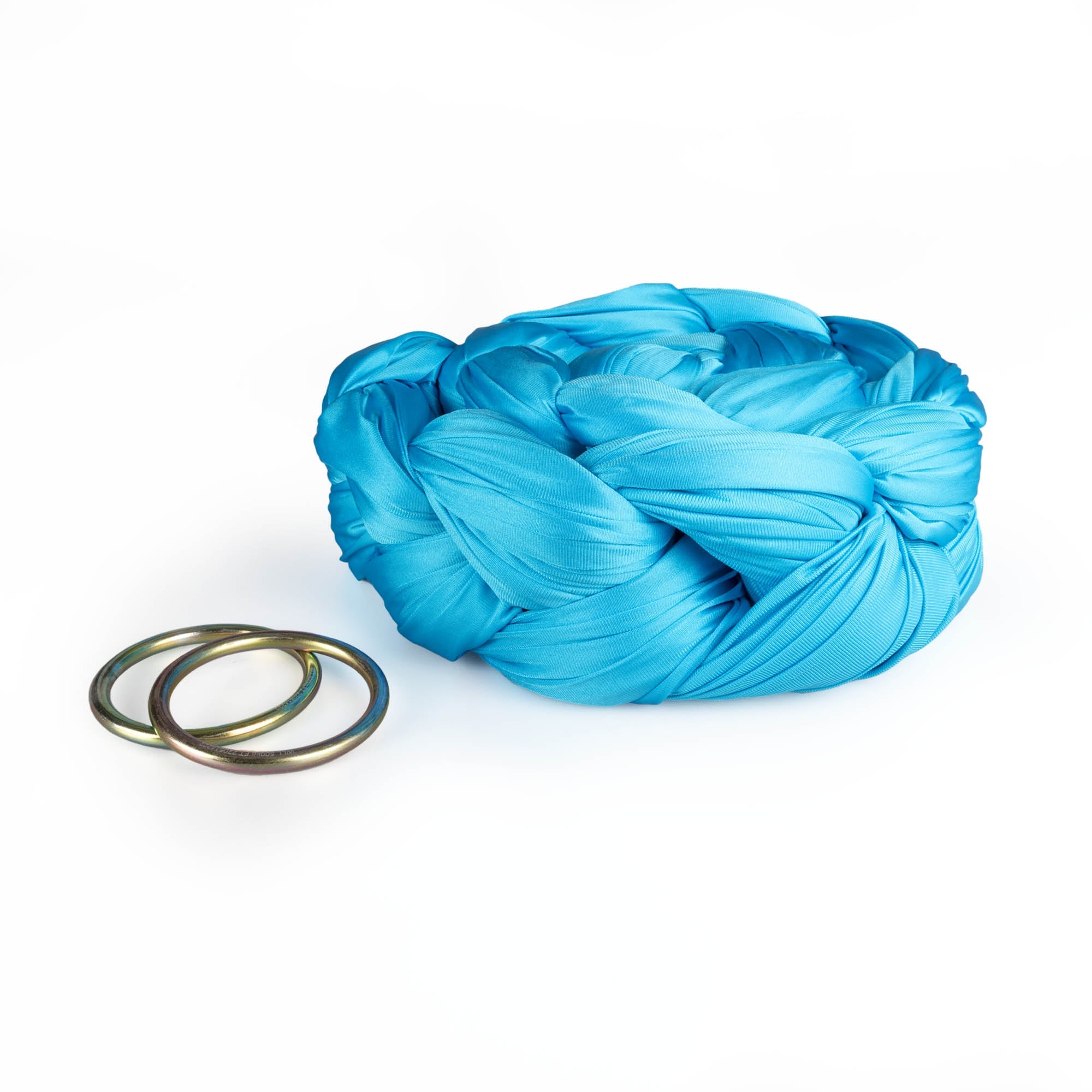 Prodigy 6m turquoise aerial yoga hammock daisy chained with rings