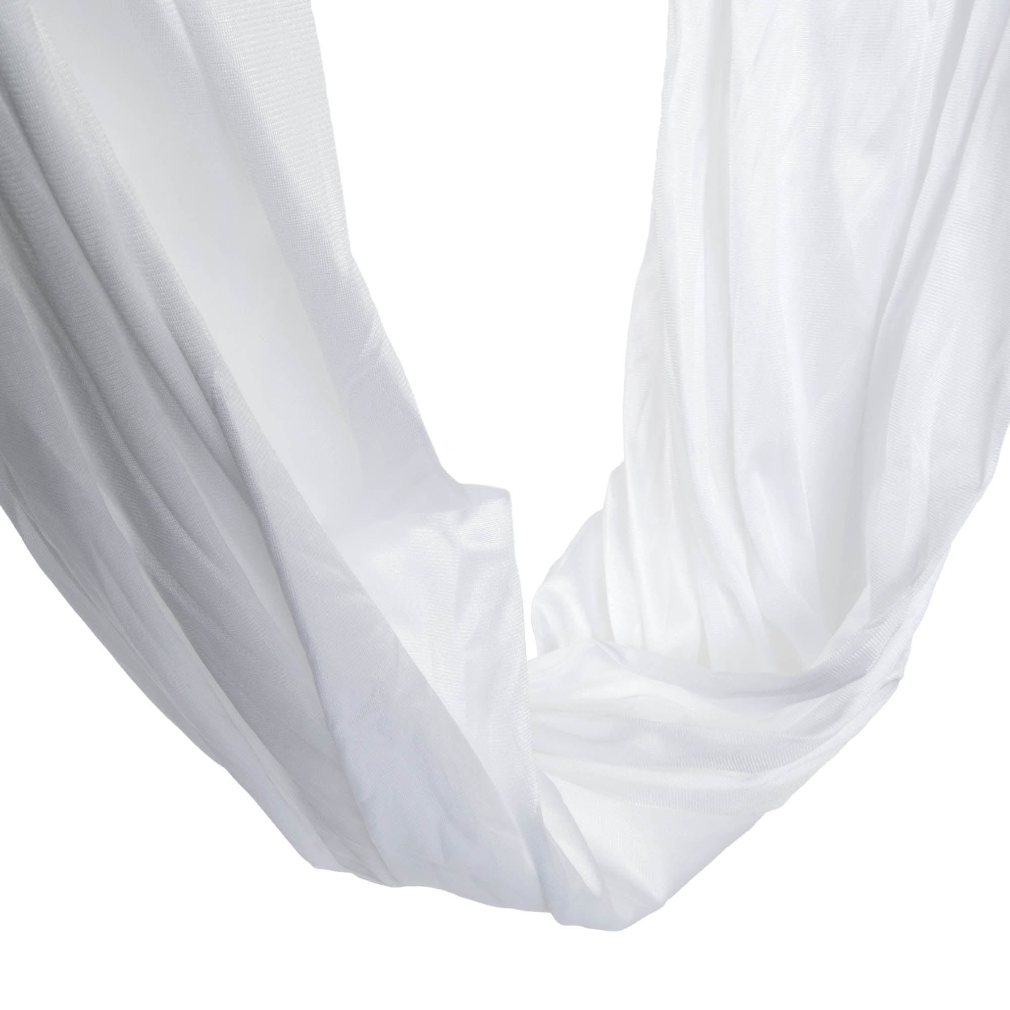 Prodigy 6m aerial yoga hammock in white close up 