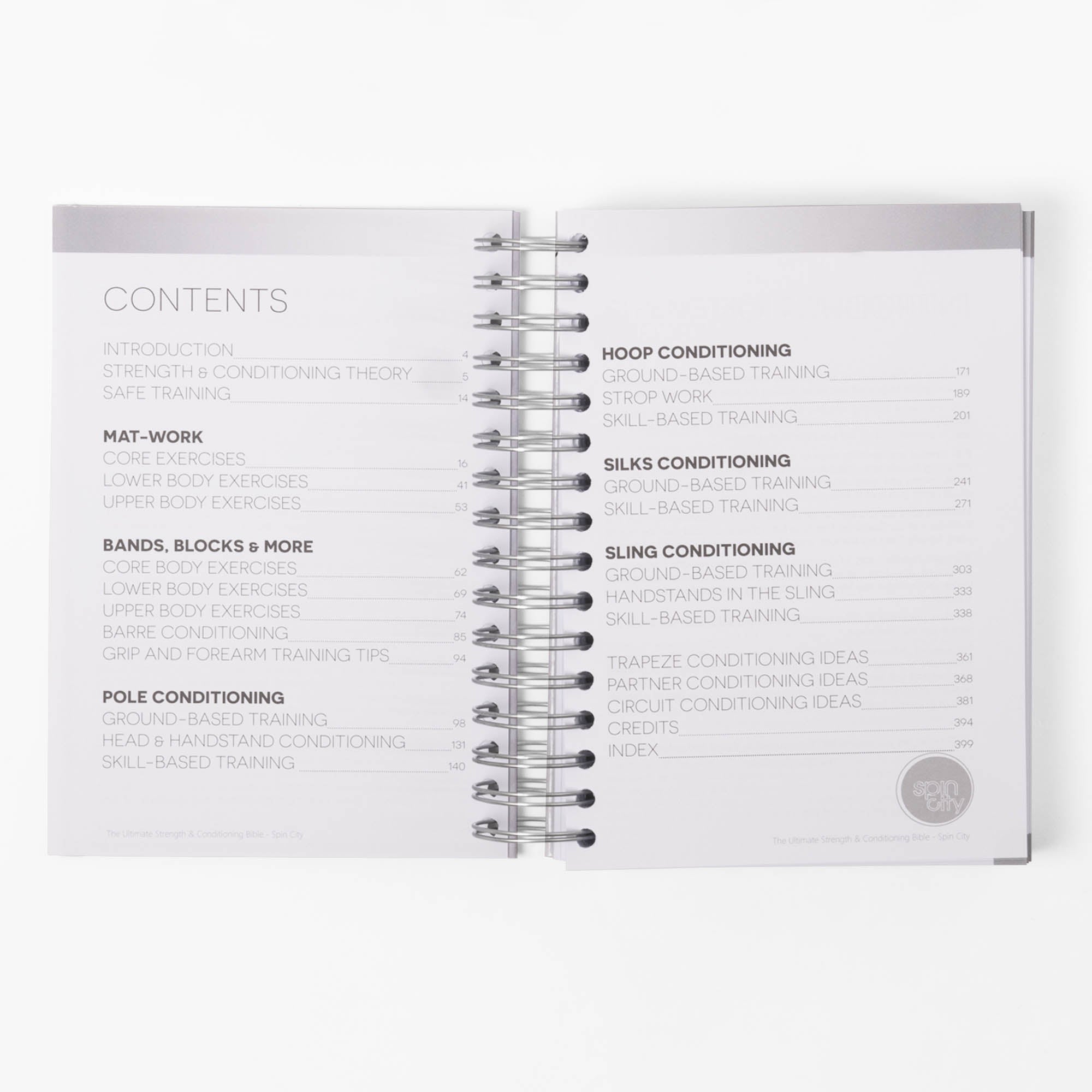 Spin city strength and conditioning bible edition 1 contents page