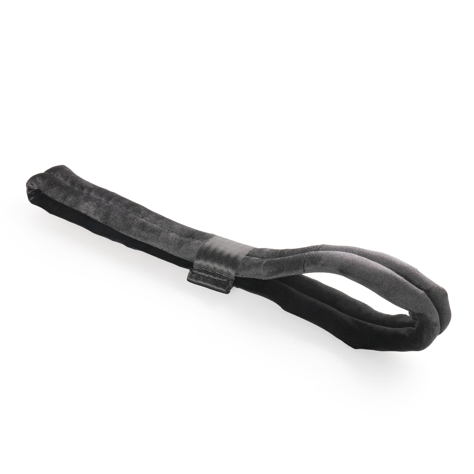 Black velvet hand loop diagonal open