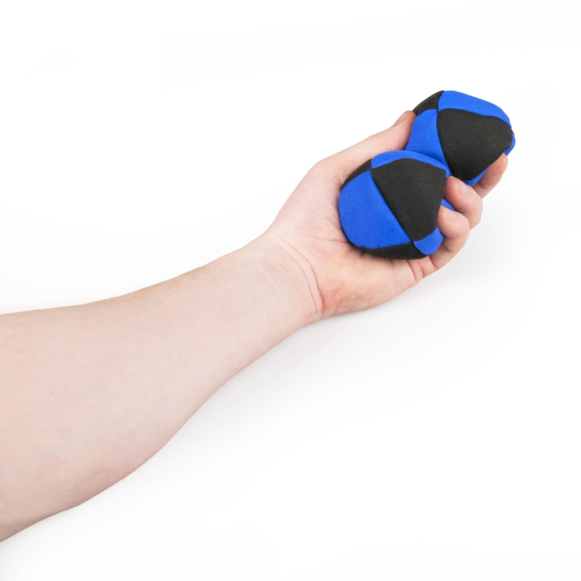Blue and black two in hand