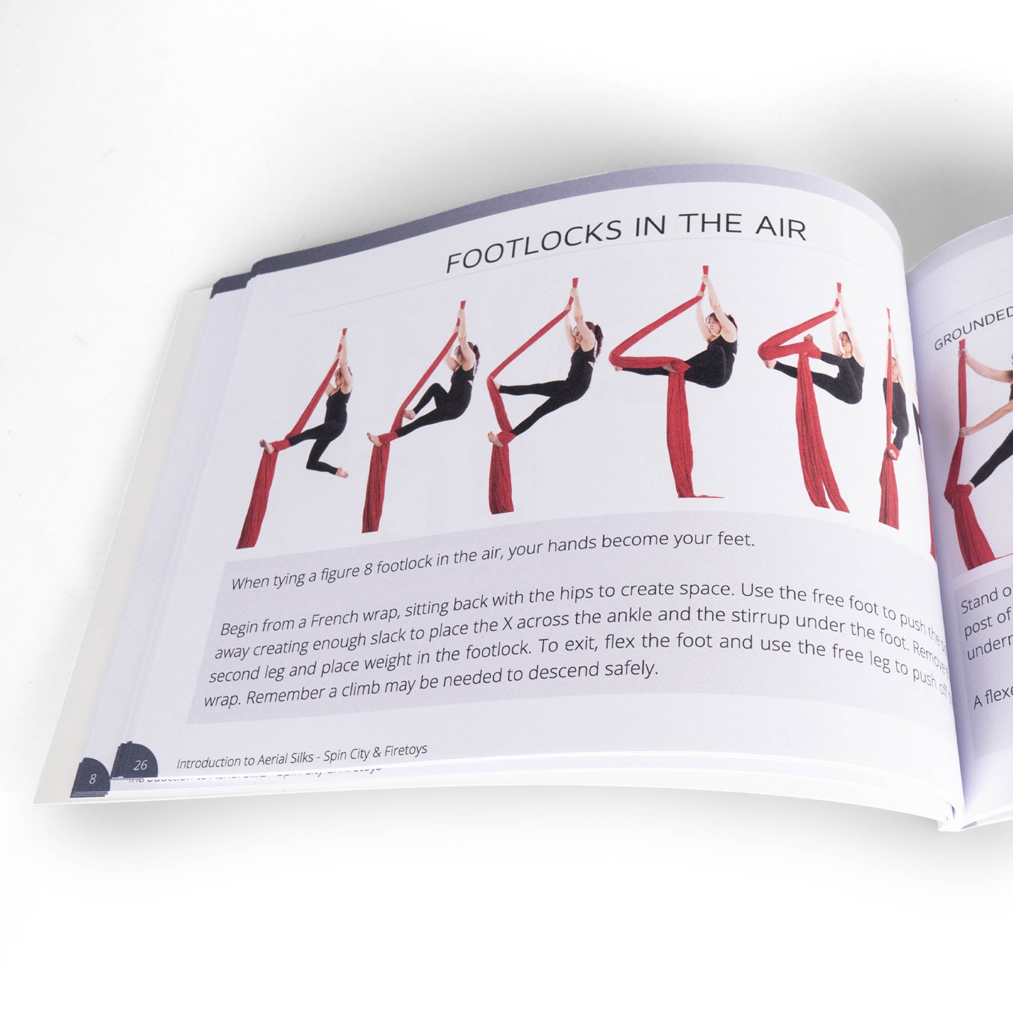 Close up of example page showing a footlock with a series of photos and text