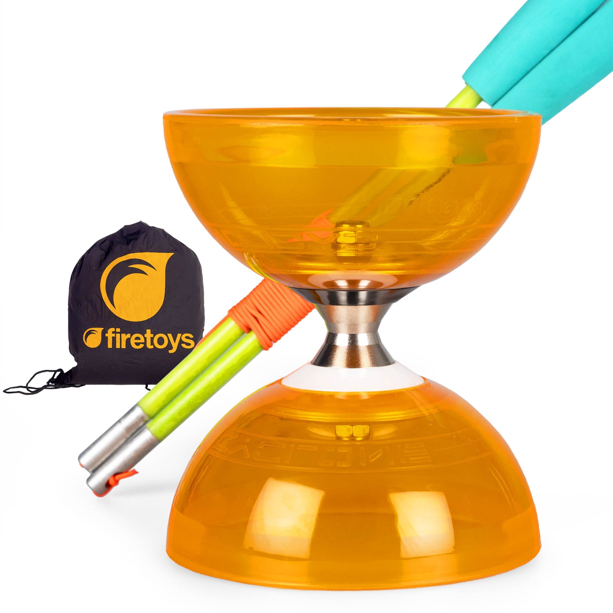 orange with green sticks