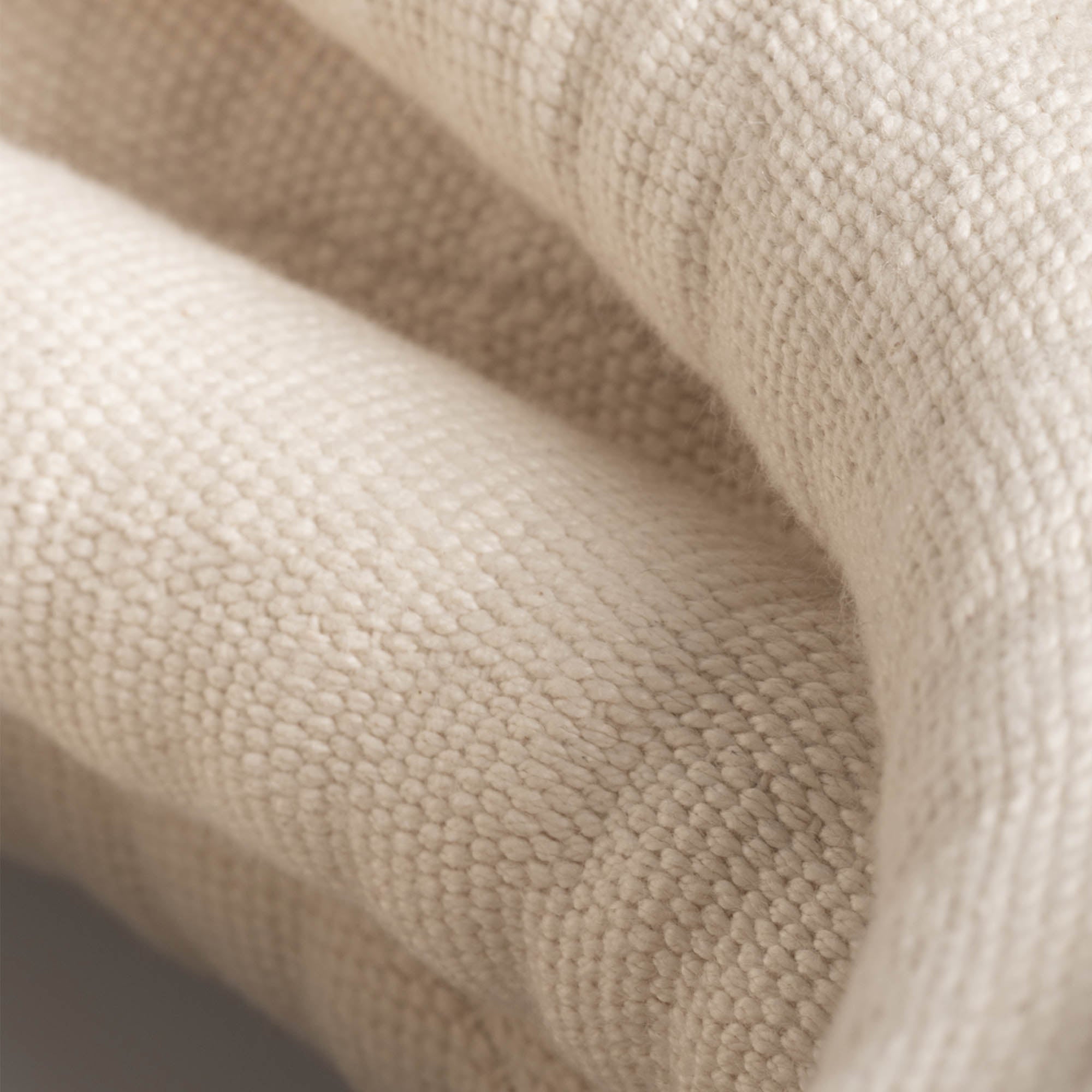 White Leo cotton covered rope close up of texture