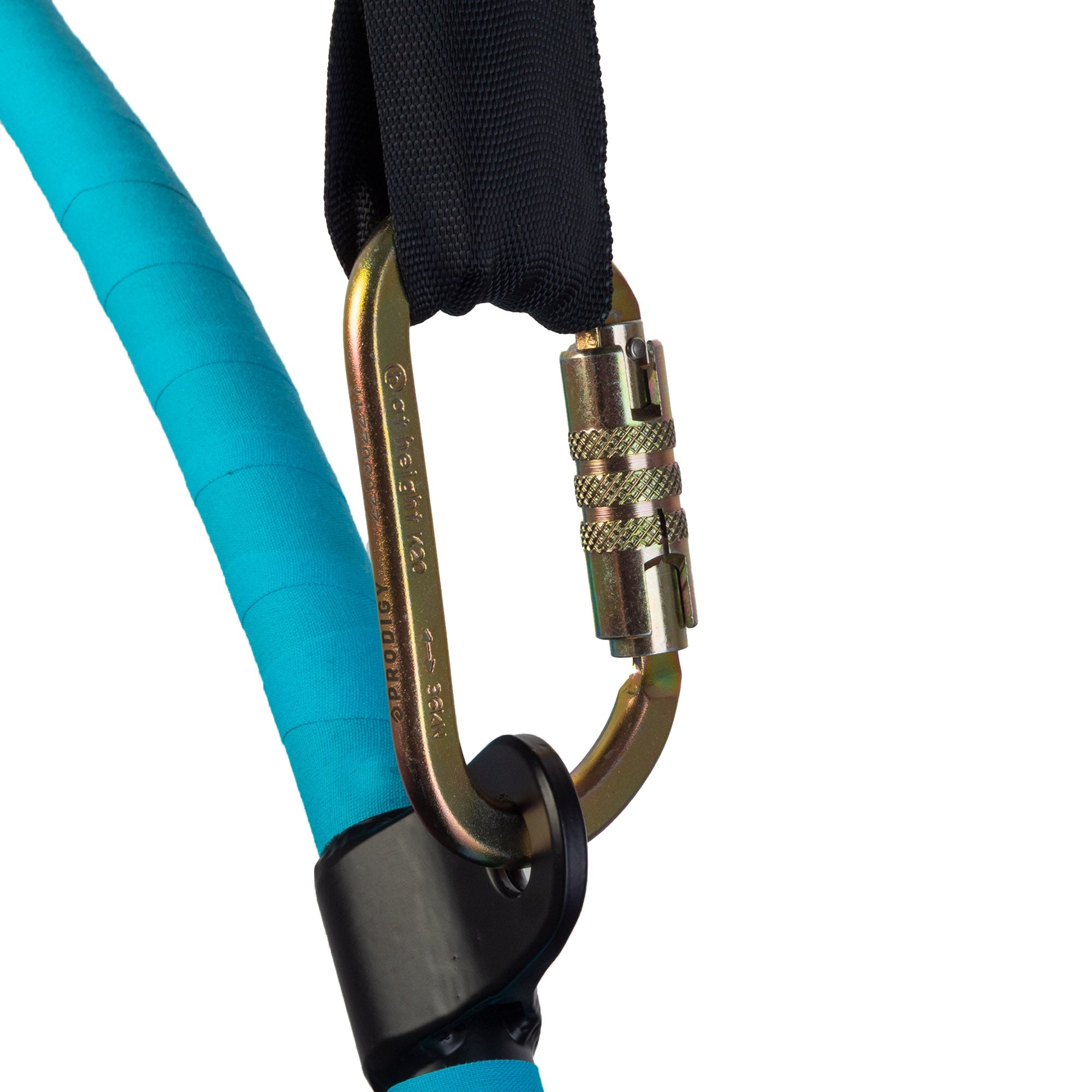 offset oval carabiner close up
