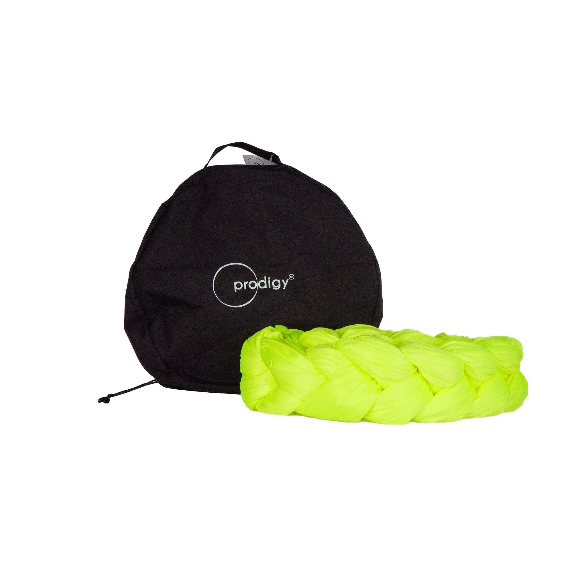 Neon Yellow  Prodigy hammock tied next to bag